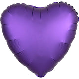 Red Satin Heart Foil Balloon 43cm - Party Savers