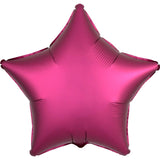 Red Satin Star Foil Balloon 48cm - Party Savers