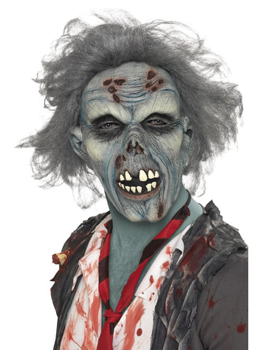 Grey Decaying Zombie Mask - Party Savers