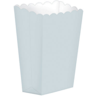 Silver Popcorn Favor Boxes Small 5pk - Party Savers
