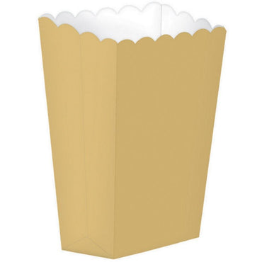 Gold Popcorn Favor Boxes Small 5pk - Party Savers
