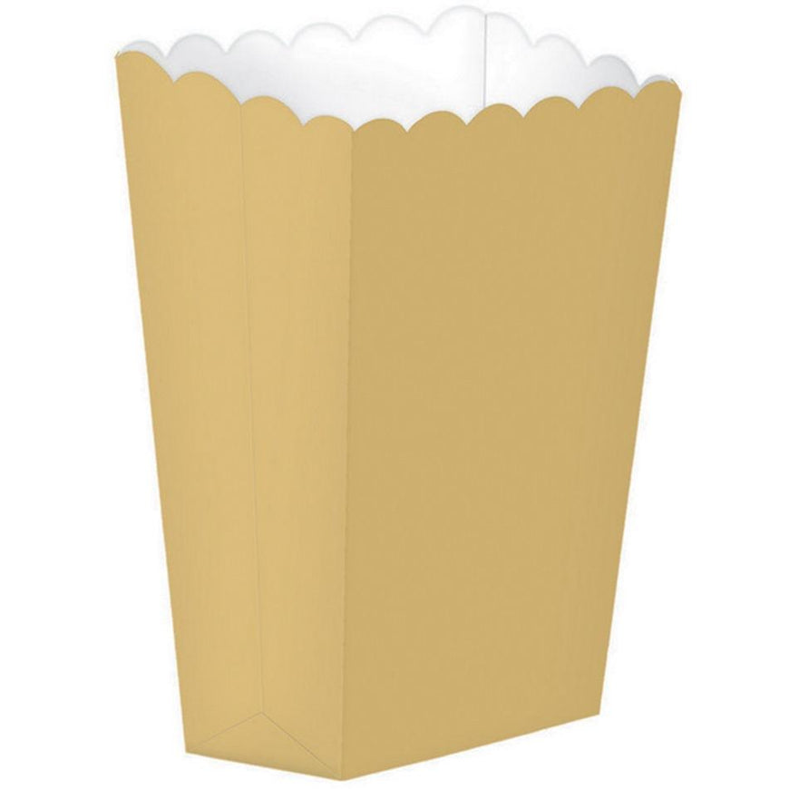 Gold Popcorn Favor Boxes Small 5pk - Party Savers