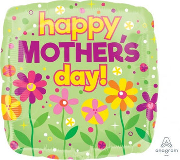 Happy Mother's Day Garden Patch Square Foil Balloon 71cm Each