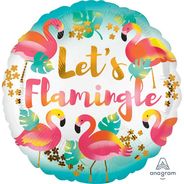 Let's Flamingle Foil Balloon 45cm - Party Savers