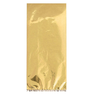 Gold Small Cello Party Bags 25pk - Party Savers