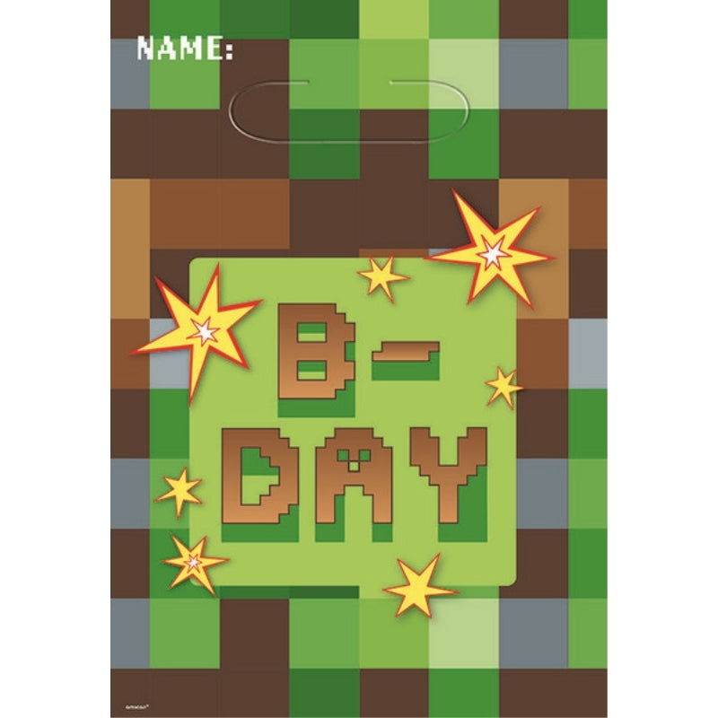 TNT Party! Folded Loot Bags  8pk - Party Savers