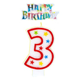 Number 5 Candle With Cake Topper - Party Savers