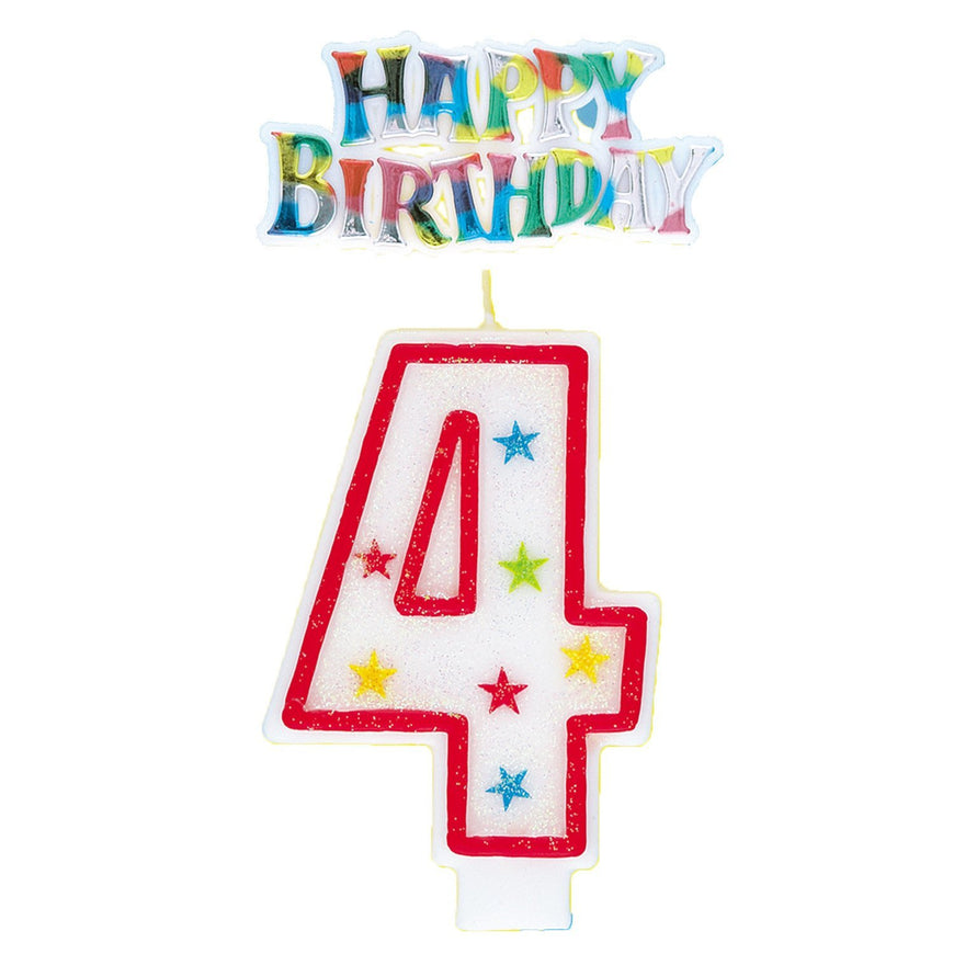 Number 7 Candle With Cake Topper - Party Savers