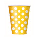 Yellow Dotty Paper Cups 355ml 6pk - Party Savers