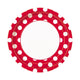 Red Dotty Paper Plates 23cm 8pk - Party Savers