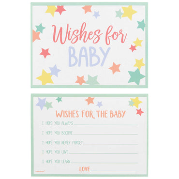 Baby Shower Wishes for Baby Cards 8cm x 12cm 24pk