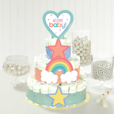 Baby Shower Neutral Diaper Cake Kit - Party Savers