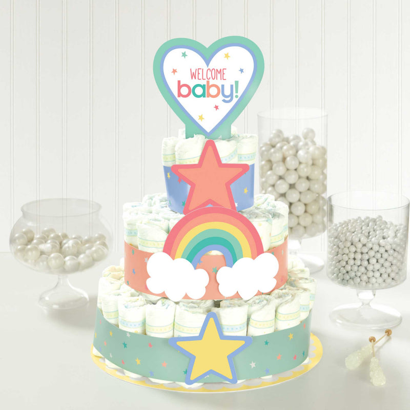 Baby Shower Neutral Diaper Cake Kit - Party Savers