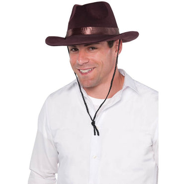 Brown Flocked Cowboy Hat - Party Savers