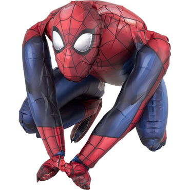 Spider-Man Sitting CI Décor Foil Balloon 38cm x 38cm - Party Savers
