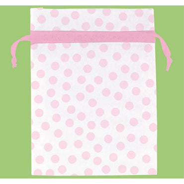 Pink Dots Organza Bags 12pk - Party Savers