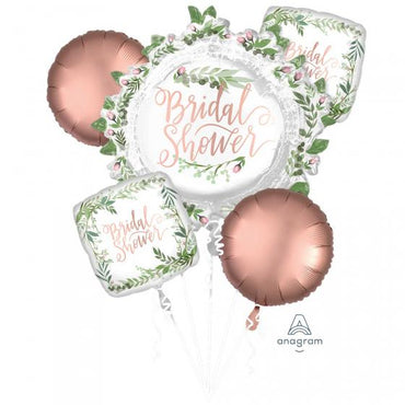 Love & Leaves Bridal Shower Balloon Bouquet 5pk