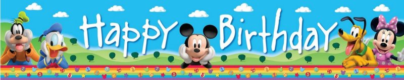 Mickey Mouse Clubhouse Plastic Banner - Party Savers