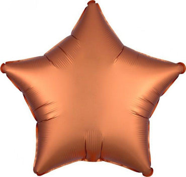 Orange Satin Star Foil Balloon 48cm - Party Savers