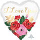 I Love You Rose Bouquet Foil Balloon 45cm Each