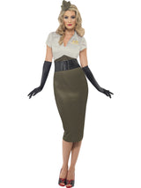 Womens Costume - WW2 Army Pin Up Spice Darling - Party Savers