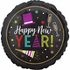 Bright Happy New Year Foil Balloon 45cm - Party Savers