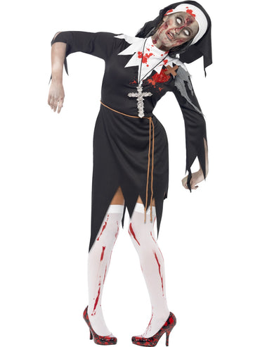 Womens Costume - Zombie Bloody Sister Mary - Party Savers