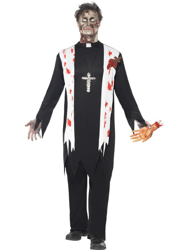 Mens Costume - Zombie Priest - Party Savers