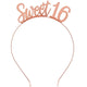 Elegant Sweet Sixteen Blush Metal Headband 16cm x 12cm Each - Party Savers
