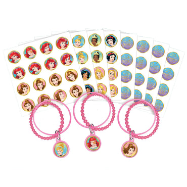 Disney Princess Once Upon A Time Bracelet Kit Favors 7cm 8pk - Party Savers
