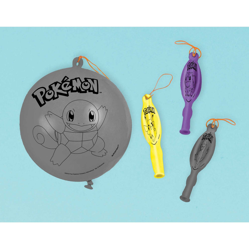 Pokemon Classic Punch Balloons 4pk - Party Savers