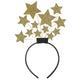 Gold & Black Stars Glittered Headband Each