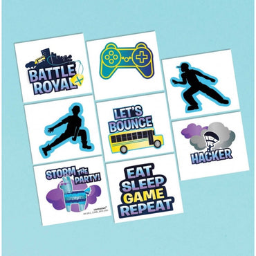 Battle Royal Tattoo Favors Assorted Designs 8pk - Party Savers