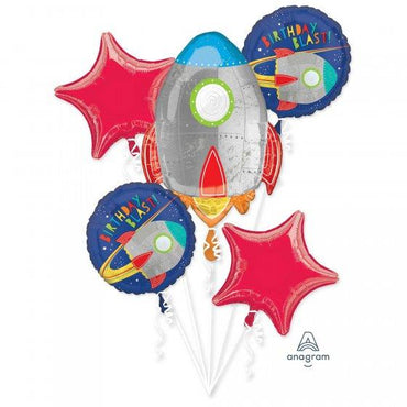Blast Off Birthday Balloon Bouquet 5pk