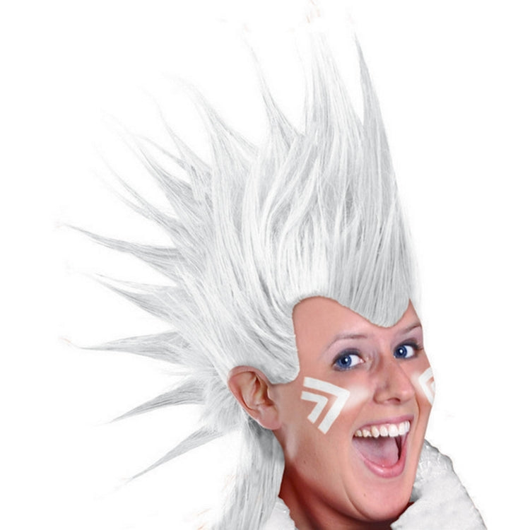 White Mohawk Wig - Party Savers