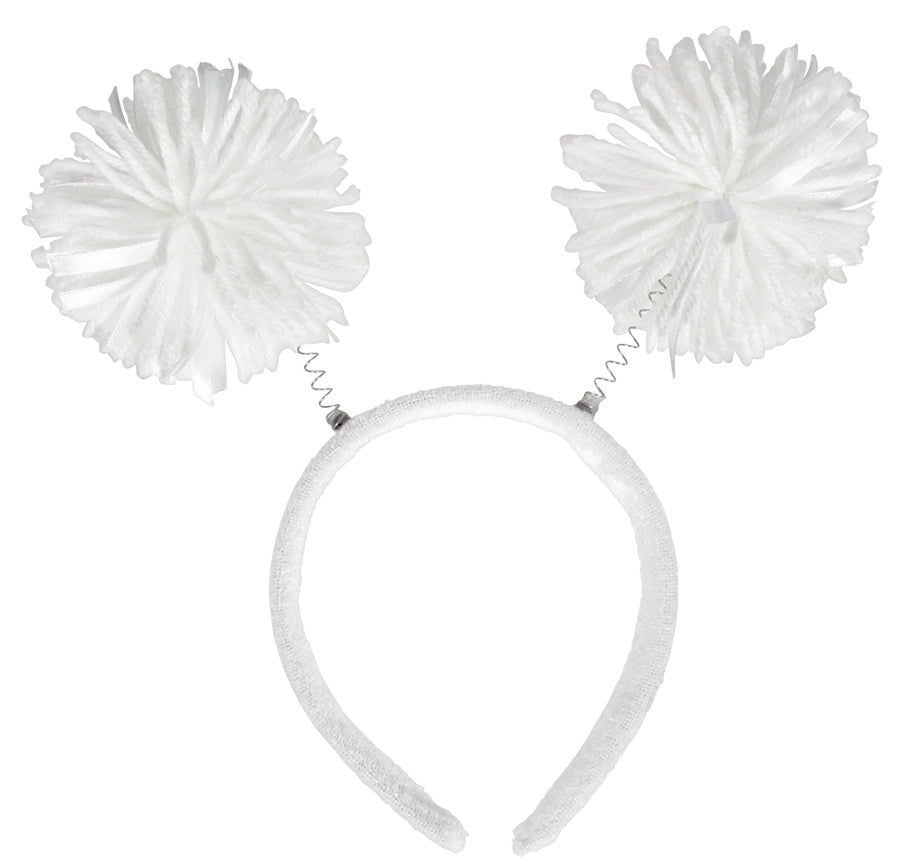 White Pom Pom Headbopper - Party Savers
