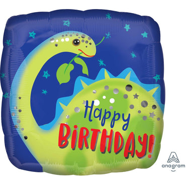 Happy Birthday Brontosaurus Foil Balloon 45cm Each