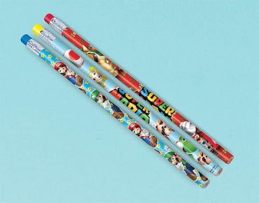 Super Mario Brothers Pencils 12pk - Party Savers