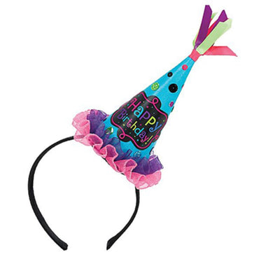 Birthday Chic Cone Hat Headband Fabric - Party Savers