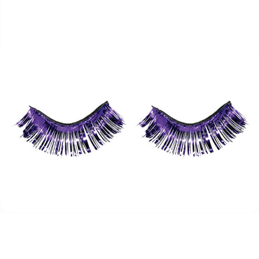 Purple Tinsel Eyelashes - Party Savers