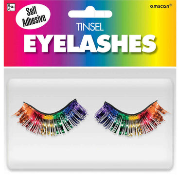 Rainbow Tinsel Eyelashes 1.2cm x 2.5cm Each