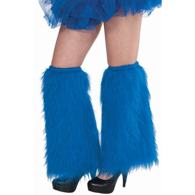 Blue Plush Leg Warmers - Party Savers