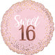 Sweet Sixteen Blush Self Sealing Foil Balloon Jumbo 71cm Each - Party Savers
