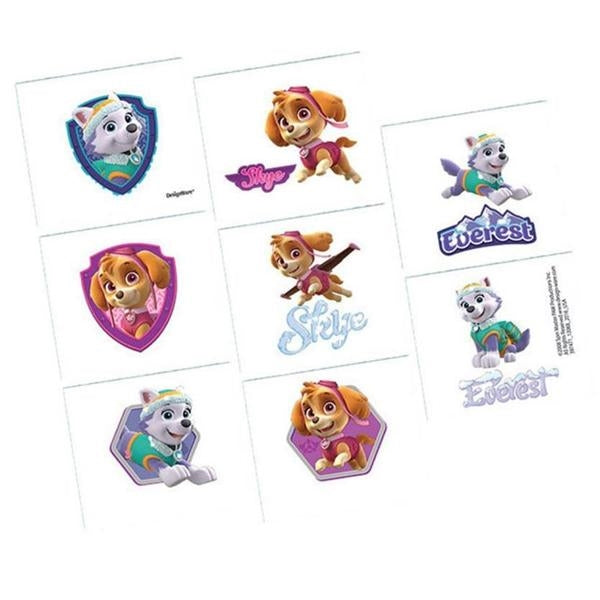 Paw Patrol Girl Tattoos 8pk - Party Savers