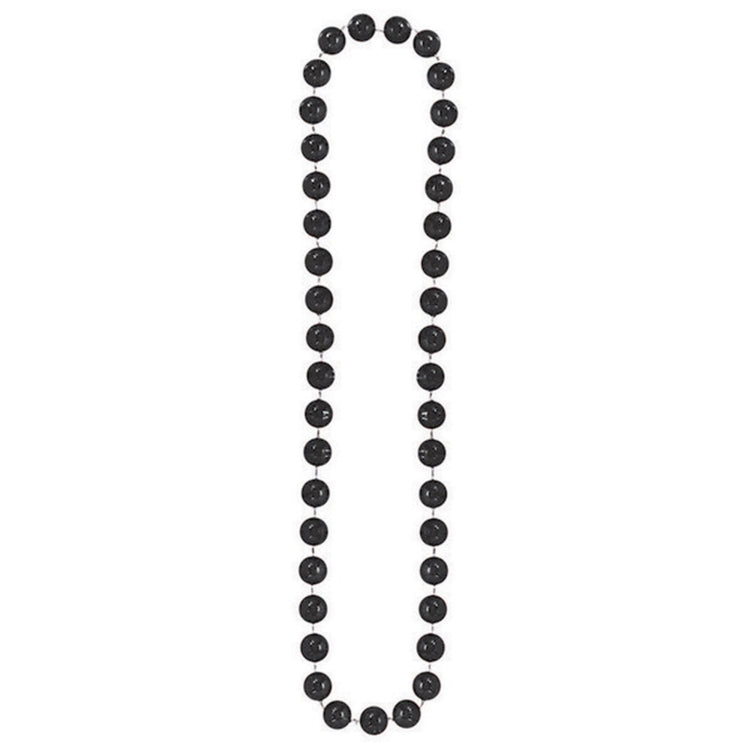 Black Jumbo Ball Bead Necklace - Party Savers