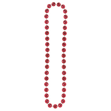 Red Jumbo Ball Bead Necklace - Party Savers