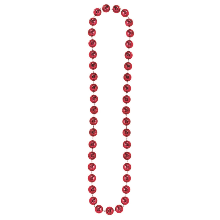 Red Jumbo Ball Bead Necklace - Party Savers