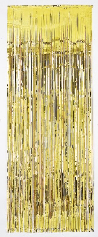 Gold Metallic Curtain 240cm x 91cm - Party Savers