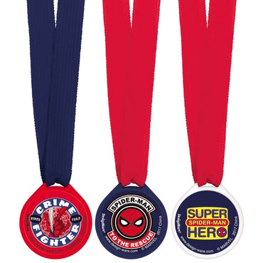 Spider-Man Webbed Wonder Award Medals 12pk - Party Savers