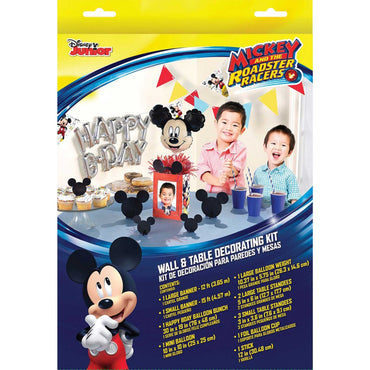 Mickey on the Go Wall & Table Decorations Kit 10pk - Party Savers